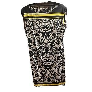 Jessica Howard Womens Shift Dress Multicolor Damask Classy Stylish Career Sz M